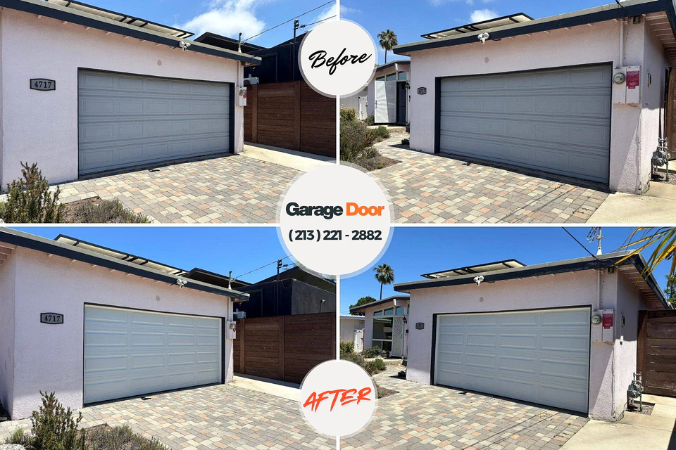 Before and after: garage door repair South Glens Falls, NY